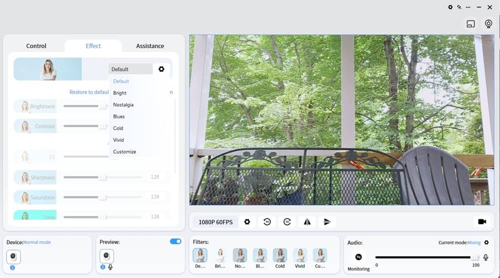 Utilisation du logiciel EMEET Studio.