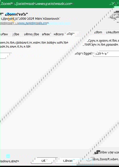 Zoomit Sysinternals, un utilitaire de capture d'écran dans Windows.