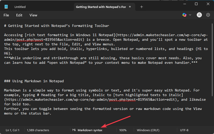 pour mettre l'accent, envelopper le code dans les backtincs, et plus encore.