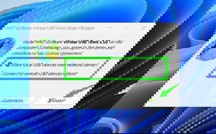 Installation du serveur et du client de USB virtuel gratuit