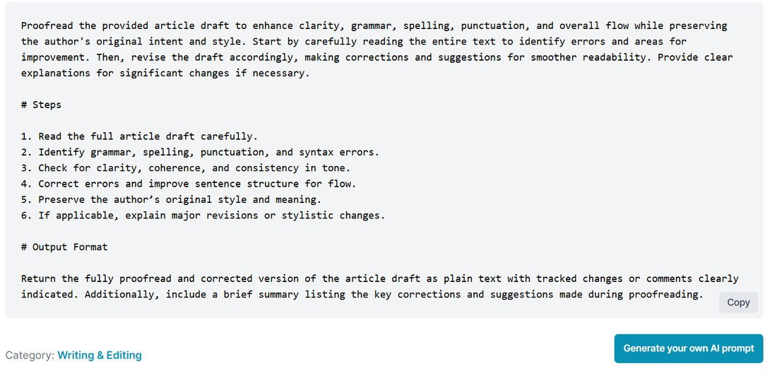 Docsbot AI Prompt Generator invite pour la relecture de l'article