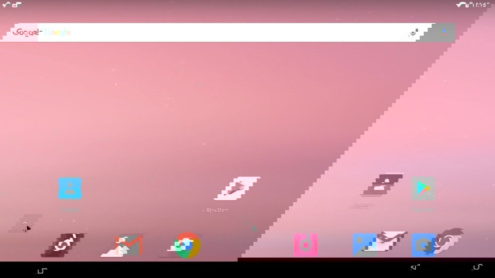 Écran d'accueil par défaut après l'installation d'Android-X86.