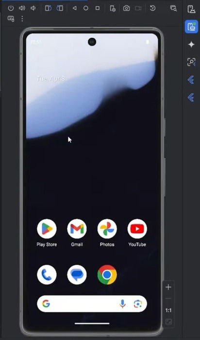 AVD créé dans l'émulateur Android.