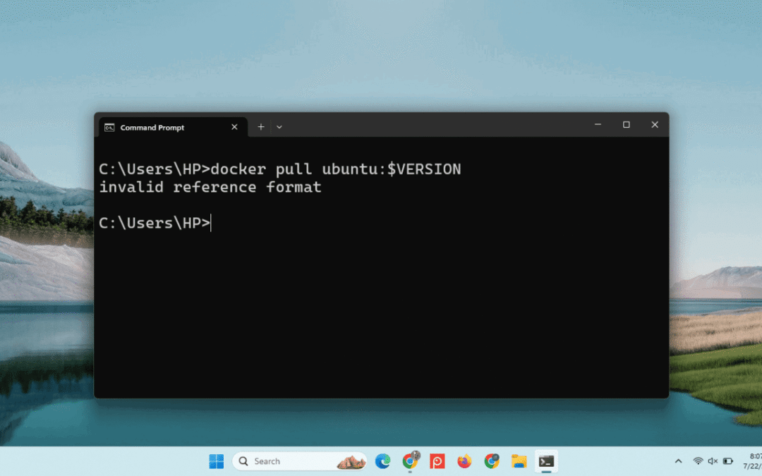 Comment corriger l’erreur «Docker: Format de référence non valide»