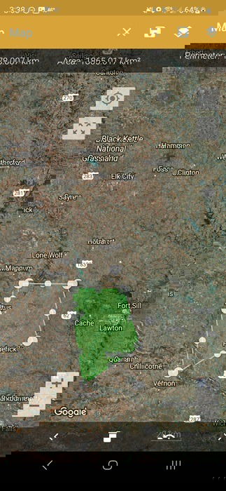 Définition d'une zone pour mesurer dans la mesure de la zone des champs GPS.