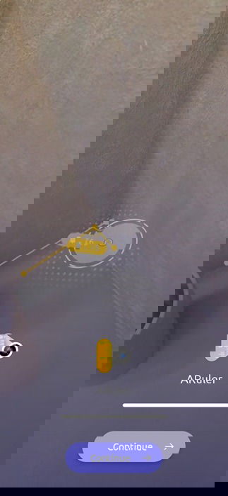 Mesurer la distance sur l'application de règle AR.
