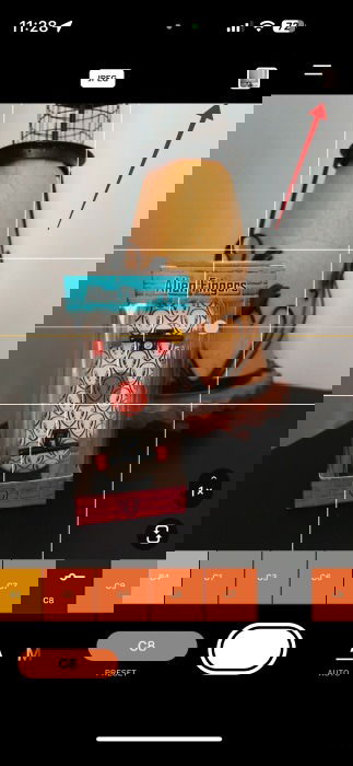 Appuyant sur la vignette dans l'application Capture.
