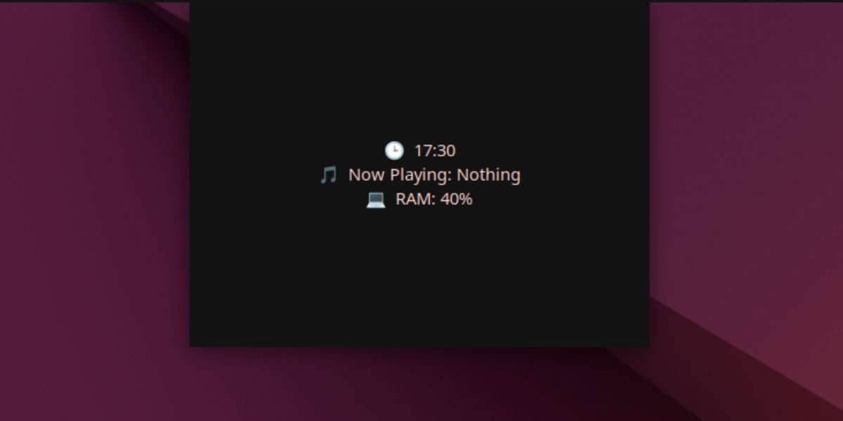 Widget du centre eww