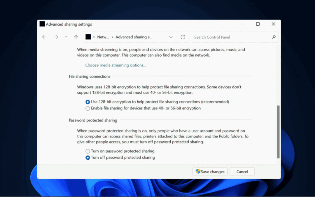 Comment désactiver le partage protégée par mot de passe sous Windows 11