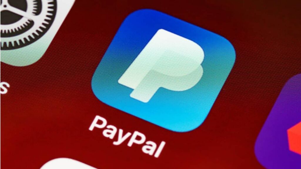 PayPal icon on phone.