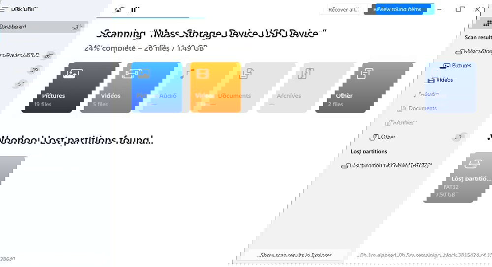 Analyser un appareil et afficher les résultats pendant.