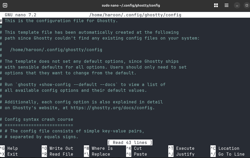 Fichier de configuration des fantômes