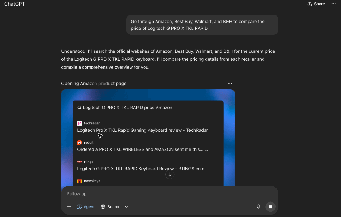 Agent Chatgpt en action