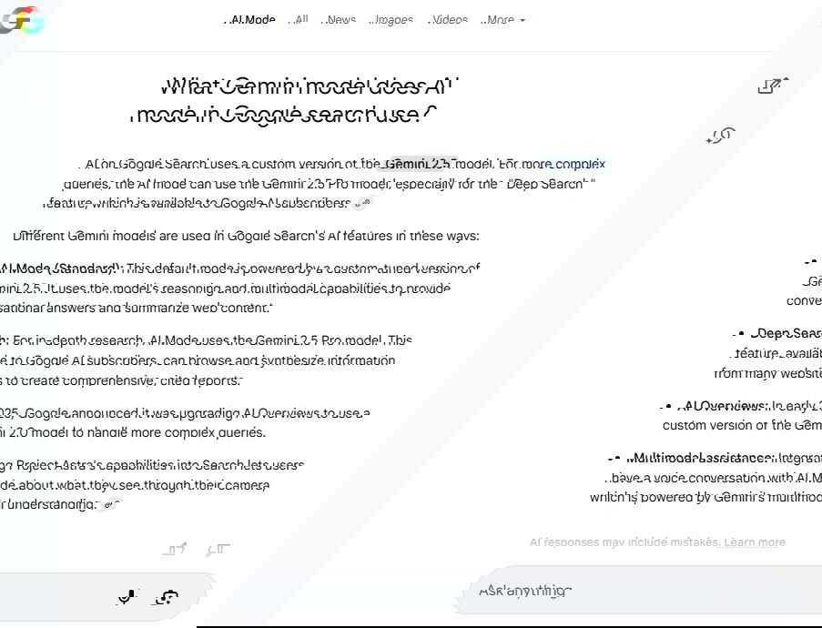 Utilisation du mode AI pour rechercher des Gémeaux.