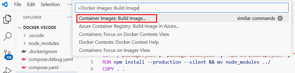 Construire l'image Docker