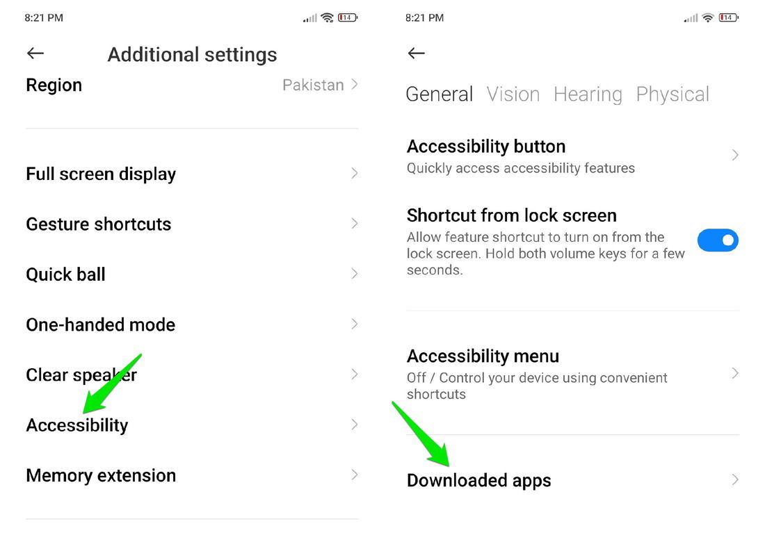 Service d'accessibilité sur Android