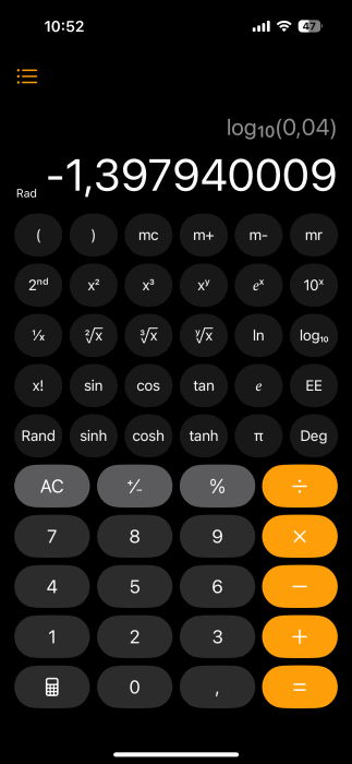 Calculatrice iPhone View Scientific Calc