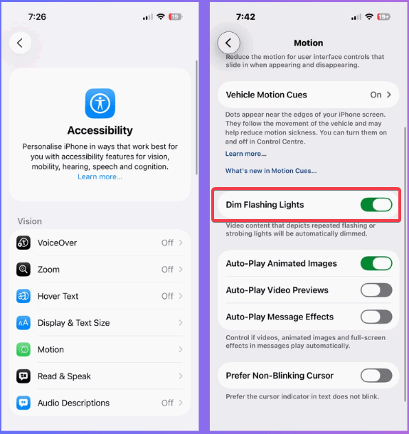 Faible lumière clignotante