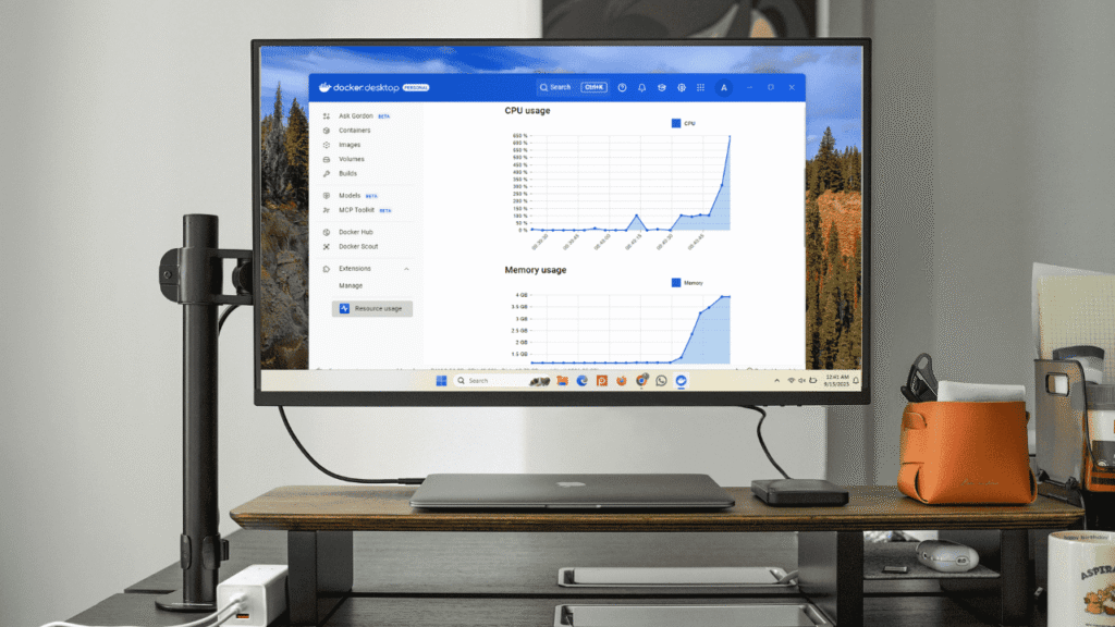 Monitor Resources Using Docker Desktop