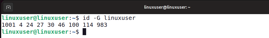ID de groupe numérique