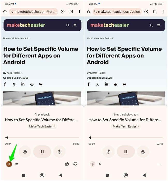Configuration de la lecture des podcasts AI