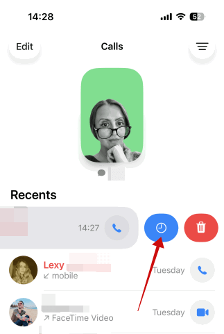Création d'un nouveau rappel de rappel sur l'iPhone dans l'application téléphonique.