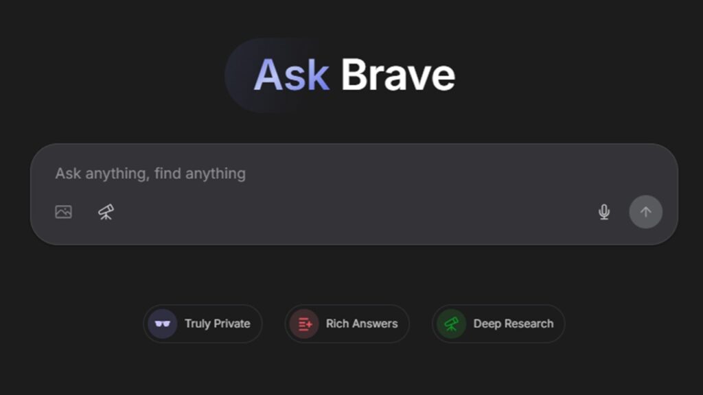 Ask Brave in dark mode.