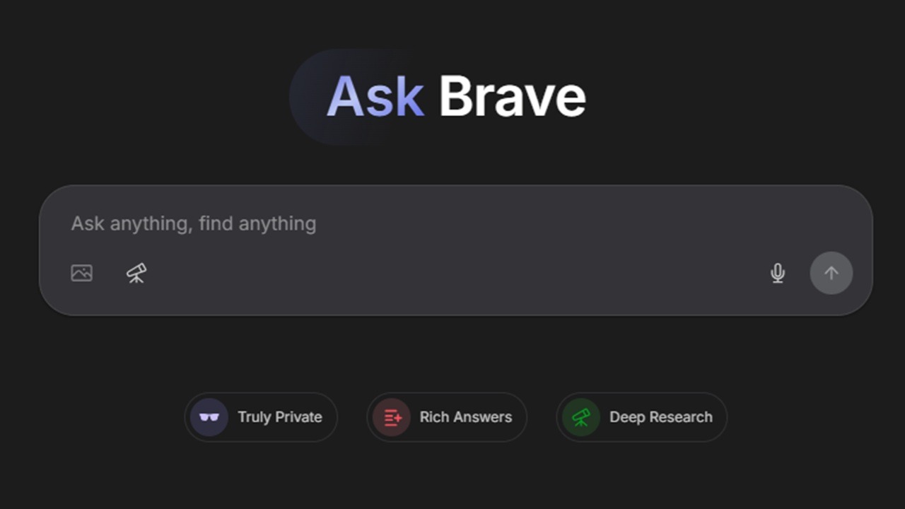 Ask Brave in dark mode.