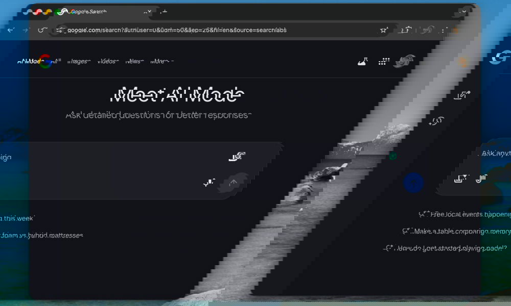 Mode IA dans Google Chrome