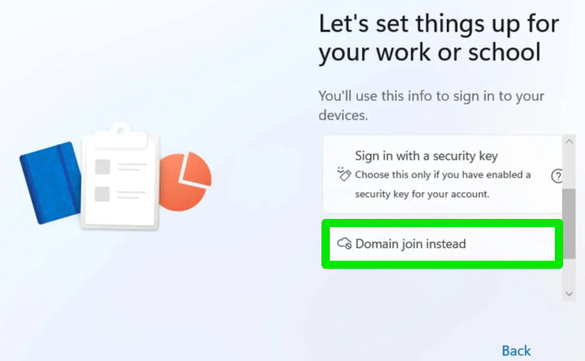 Configuration de Windows 11 affichant les options de connexion