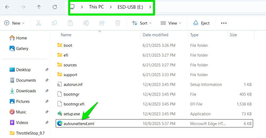 Autounattend.xml dans l'installation de Windows