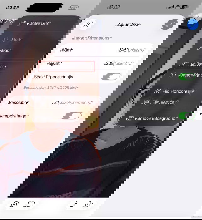 Redimensionnement de l'iPhone de l'application de prévisualisation iOS 27