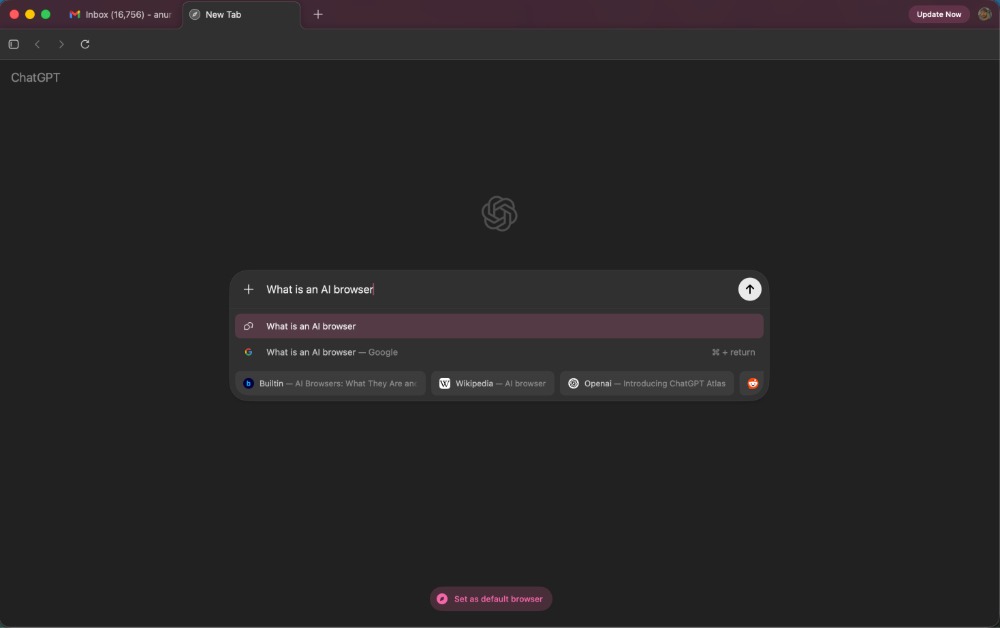 Barre de recherche Atlas
