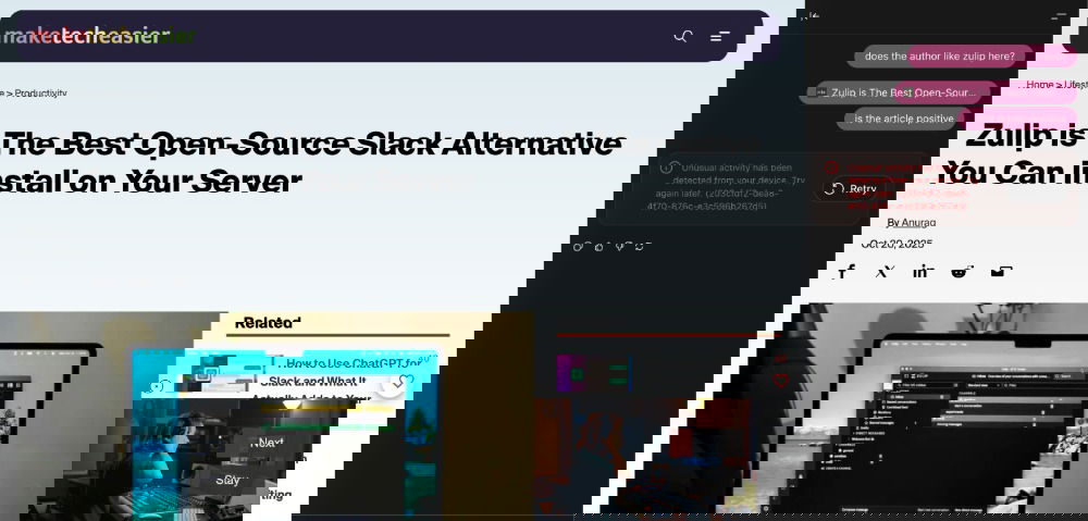 Erreur Atlas lors de la lecture de l'article