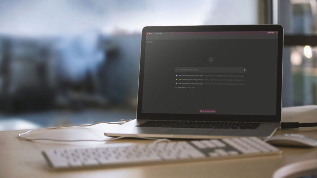 Atlas browser on a macbook