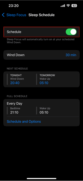 Programme de veille de l'iPhone