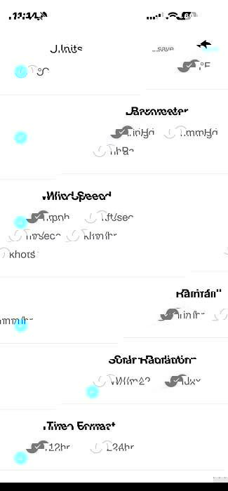 Paramètres des unités