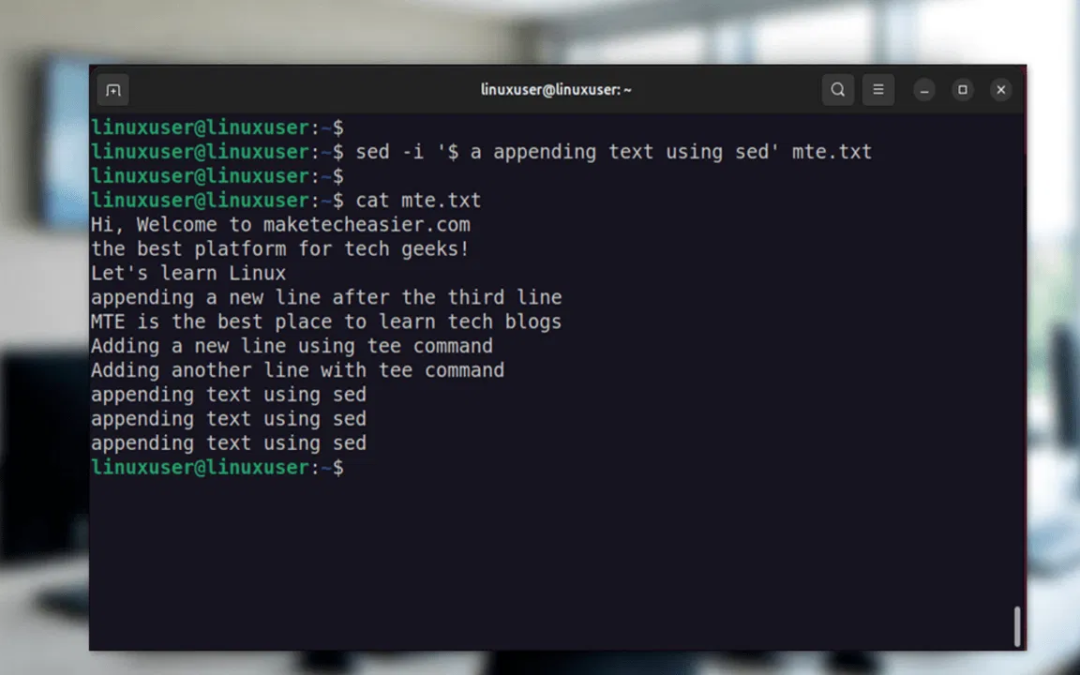 Moyens efficaces pour ajouter du texte à des fichiers sous Linux
