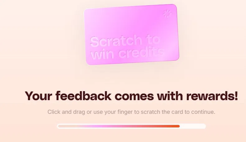 Une carte à gratter sur Yupp en récompense de mes retours. 