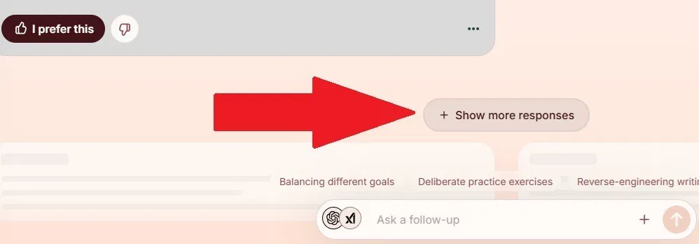 Afficher plus de réponses lors de la saisie d'une invite.