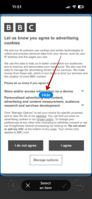 Contrôle des distractions Masquer l'iPhone