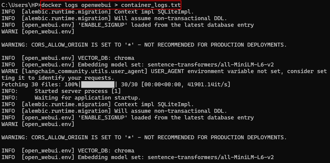 Enregistrer les journaux Docker dans un fichier