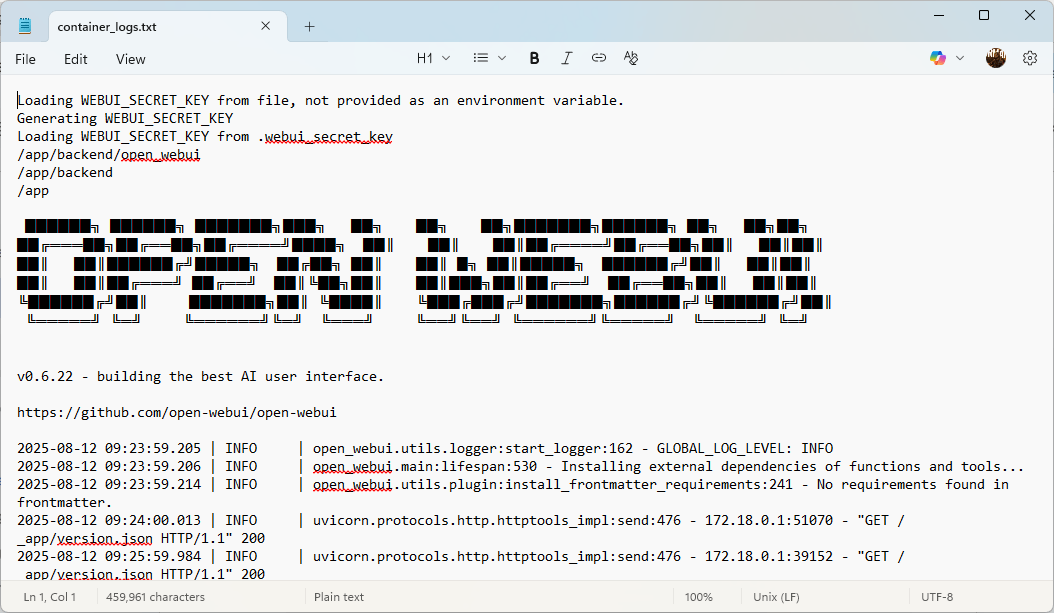 Ouvrir les journaux Docker enregistrés