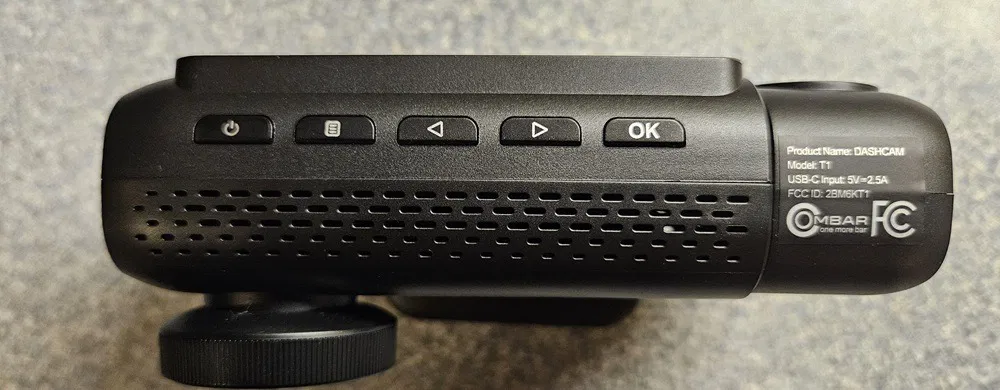 Boutons sur la caméra embarquée OMBAR.