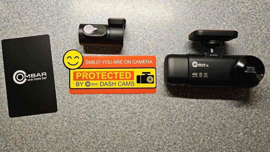 OMBAR front and rear dash cams.