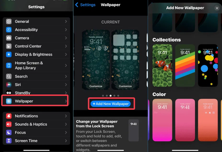 Ajouter un nouveau fond d'écran
