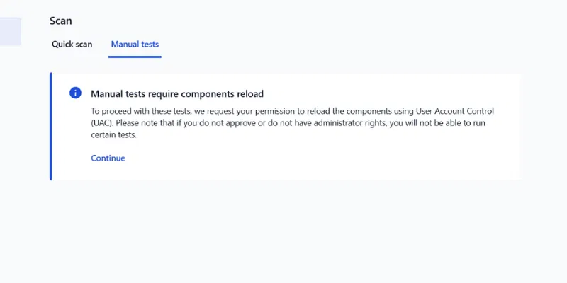 Avis d'analyse manuelle de Lenovo Vantage