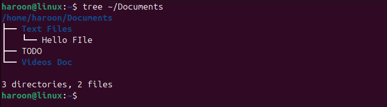 Affichage de la structure des répertoires de documents spécifiques à l'aide d'une arborescence