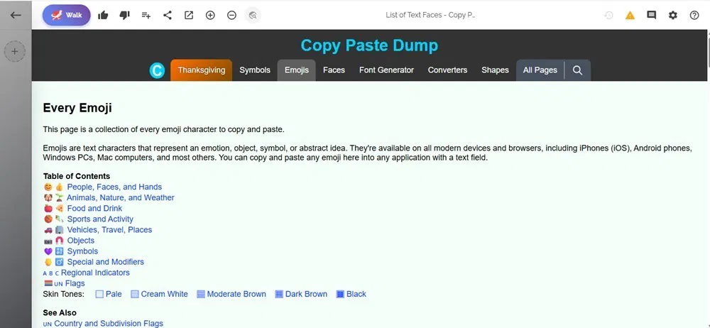 Explorer des sites Web avec le mode Marche sur Viralwalk.