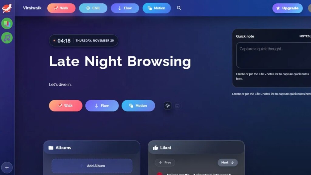Viralwalk dashboard.